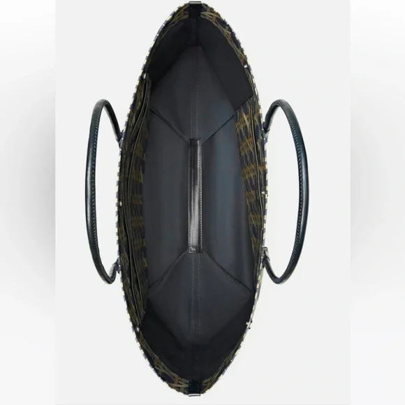 Tory Burch Canvas Basketweave Large Tote - Picture 3 of 4